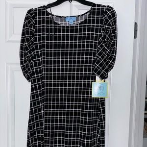 CeCe windowpane pattern dress new with tags